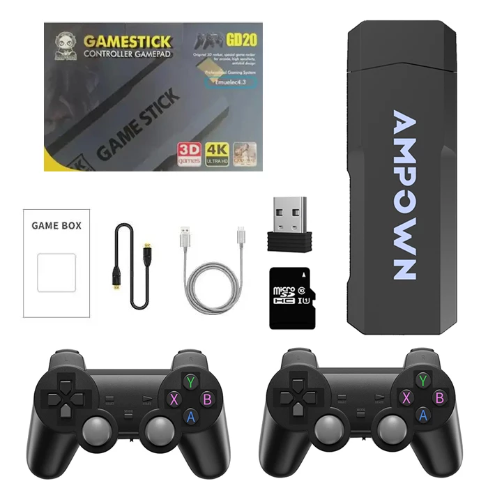 Game Stick GD20 Ver. 2.0 com 128GB Personalizado - Retro Game do Jr