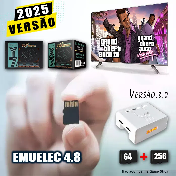 IMAGEM PERSONALIZADA Ver 3.0 + CARTÃO 64GB+256GB PARA GAME STICK Y7