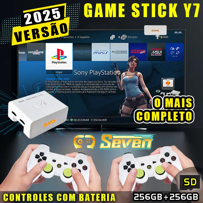 Game Stick 7 Ver 4.0 – 256GB+256GB – Emuelec 4.8 Personalizado