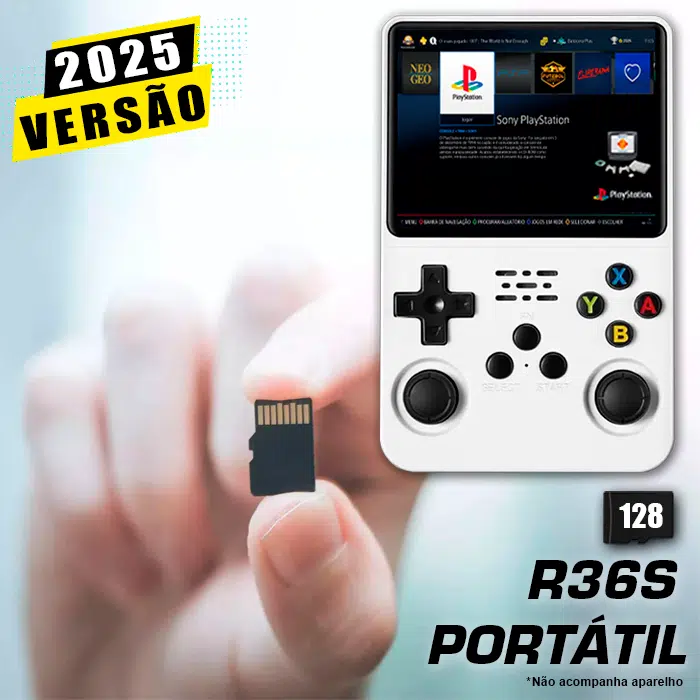 Cartão 128Gb com Imagem e Jogos para Portátil R36S