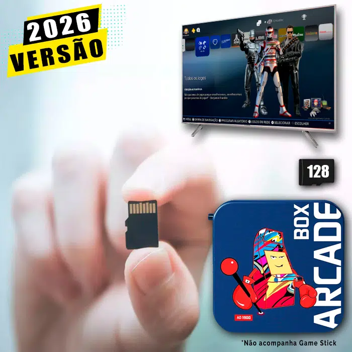 Cartão 128Gb com Imagem 6.0 e Jogos para Arcade Box