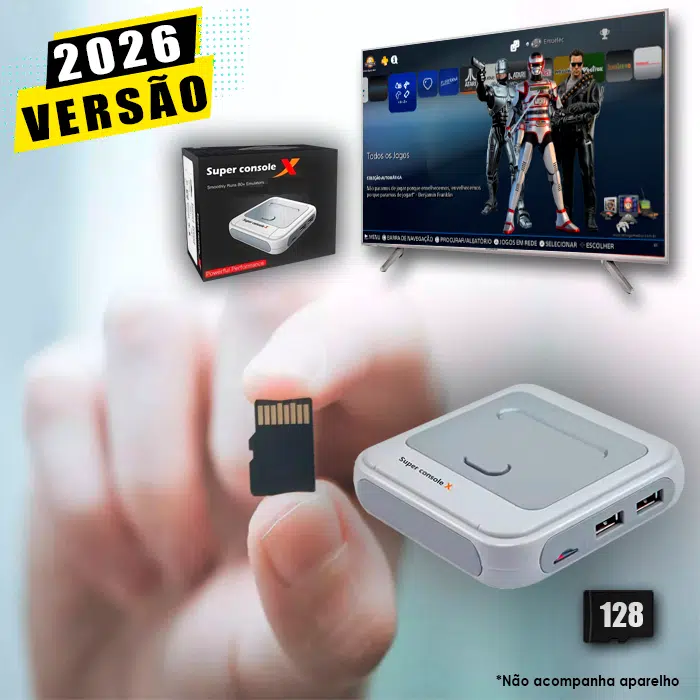 Cartão 128Gb com Imagem 6.0 e Jogos - Super Console X