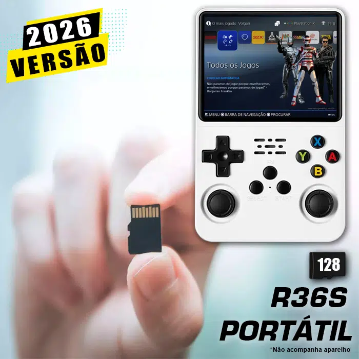Cartão 128Gb com Imagem 3.0 e Jogos para Portátil R36S e XU10