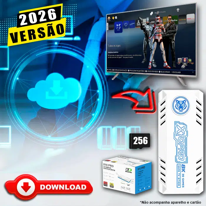 Download Imagem 2.0 com Jogos (256Gb) para Game Stick X10 Pro