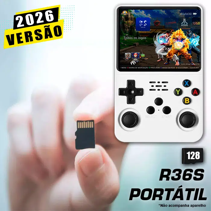 Cartão 128Gb com Imagem 4.0 e Jogos para Portátil R36S