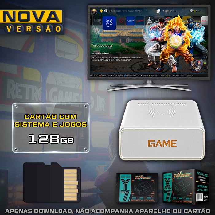 Cartão 128Gb com Imagem 6.0 e Jogos para Game Stick Y7