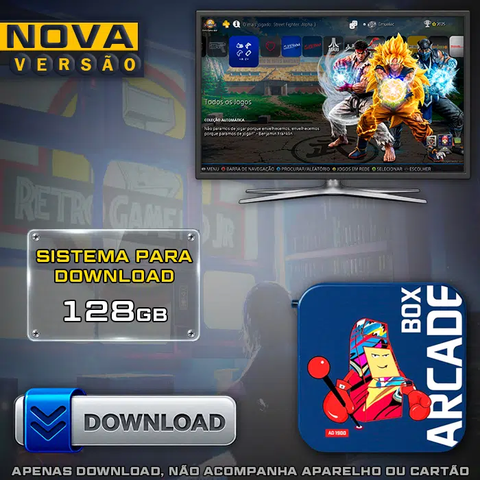 Download Imagem 7.0 com Jogos (128Gb) para Arcade Box