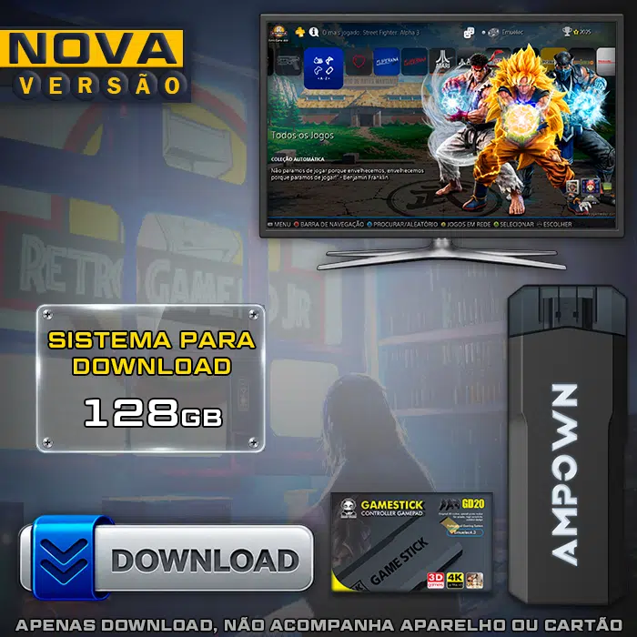 Download Imagem 7.0 com Jogos (128Gb) para Game Stick GD20