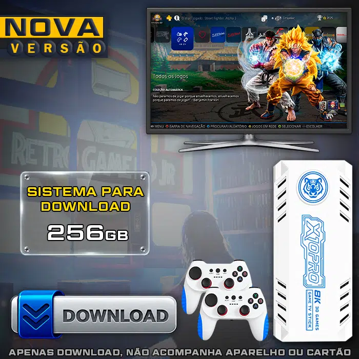 Download Imagem 3.0 com Jogos (256Gb) para Game Stick X10 Pro