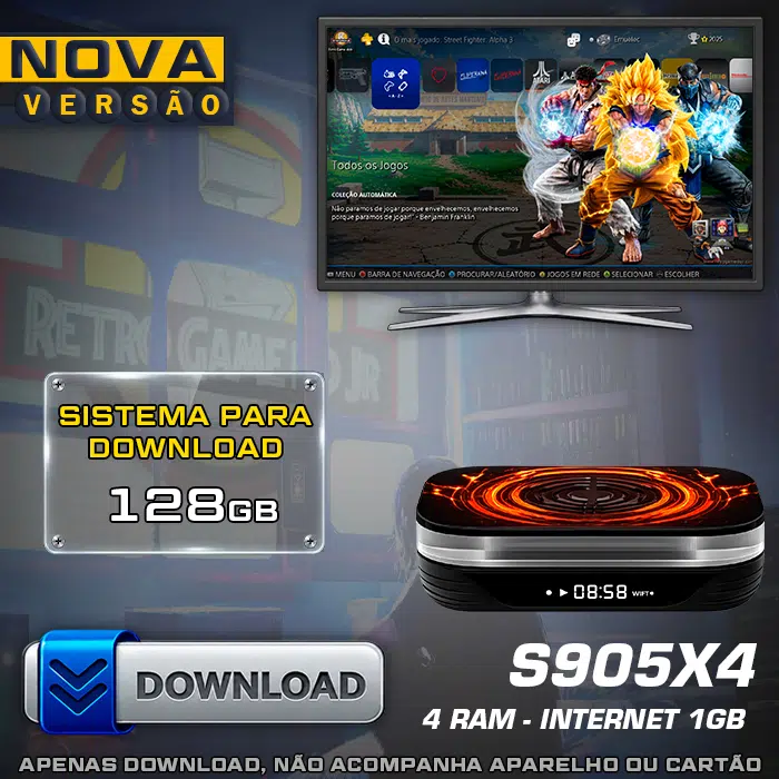 Download Imagem 6.0 com Jogos (128Gb) para Super Console X4 Plus