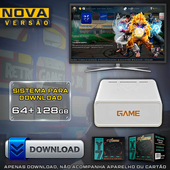 Download Imagem 6.0 com Jogos (64Gb + 128Gb) - Game Stick Y7